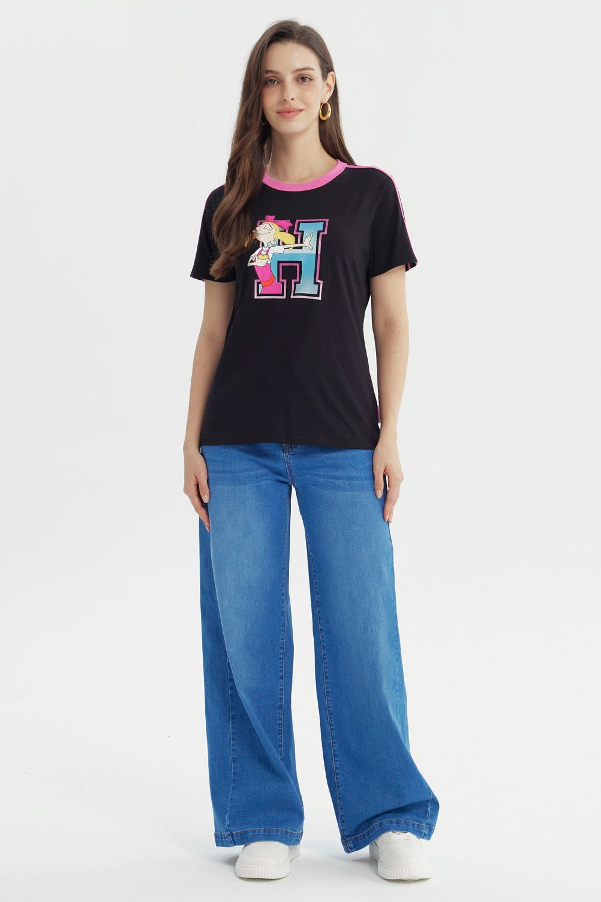 Polera Mujer Helga Hey Arnold Negra