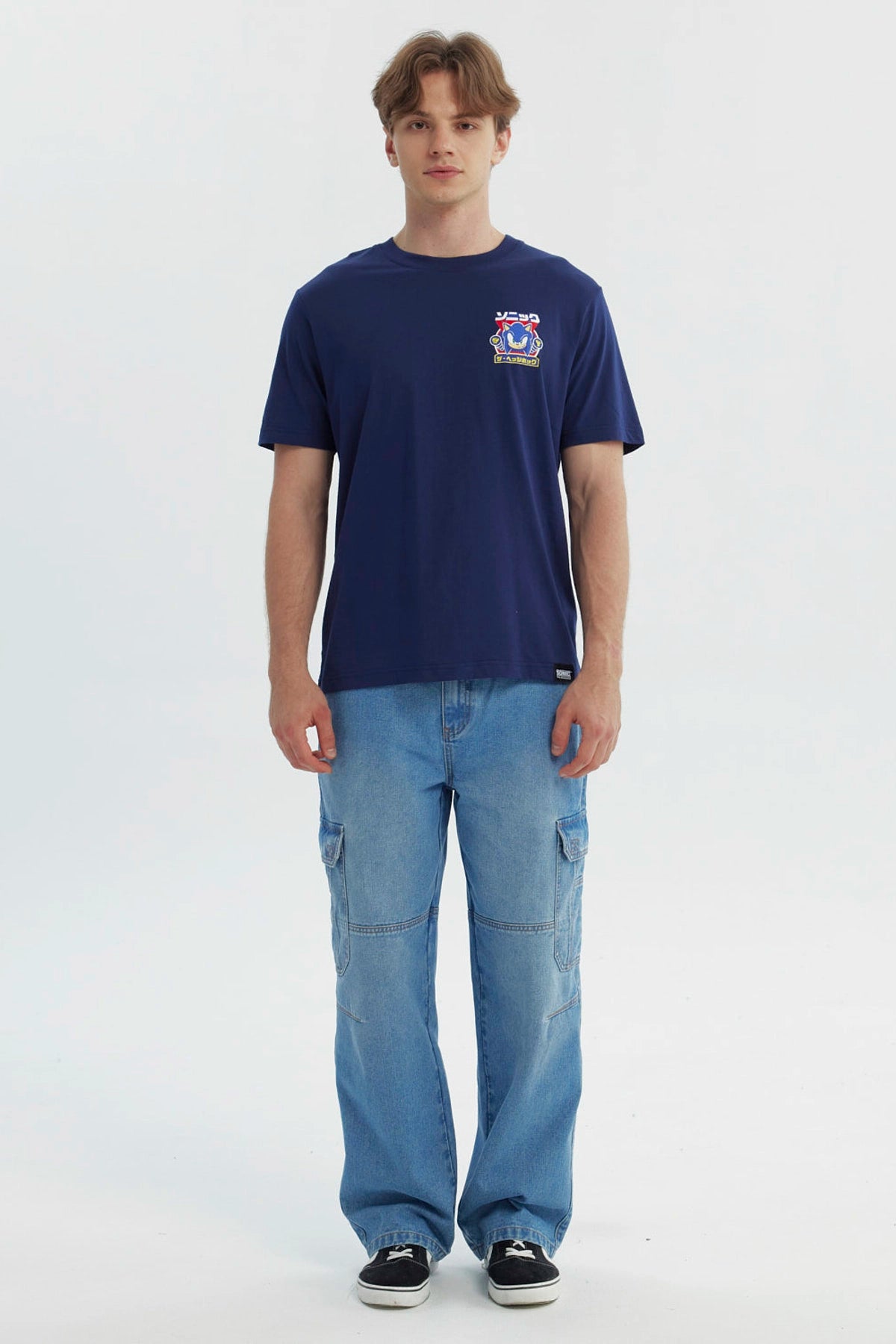 Polera Hombre Sonic Azul Marino