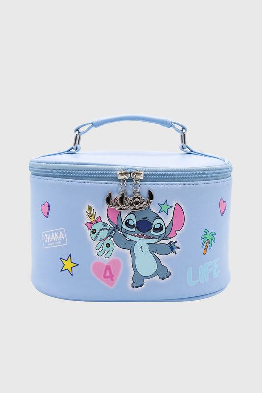 Cosmetiquero Stitch Azul Claro