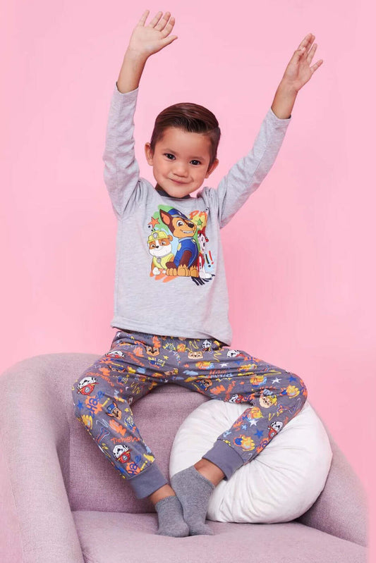 Pijama Paw Patrol Gris Melange