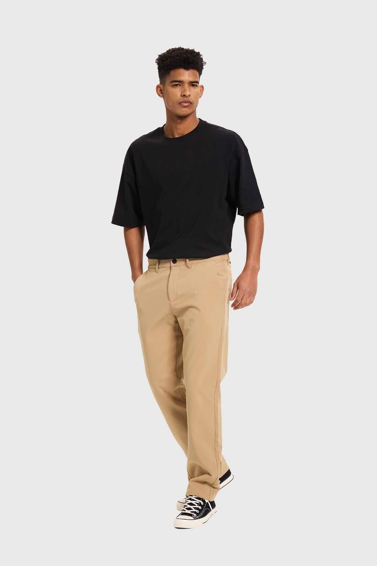 Pantalón Hombre Outdoor Liso Beige