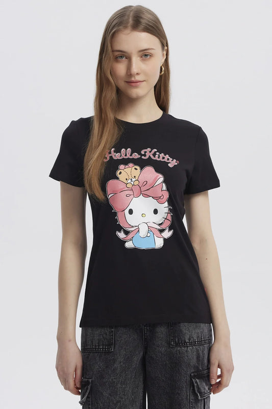 Polera Hello Kitty Negra
