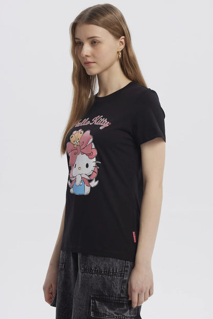 Polera Hello Kitty Negra
