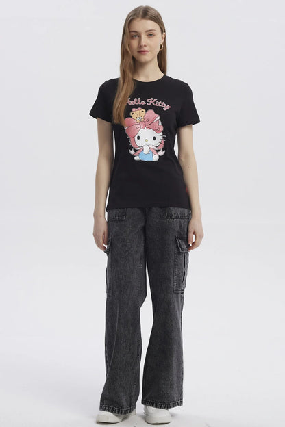 Polera Hello Kitty Negra