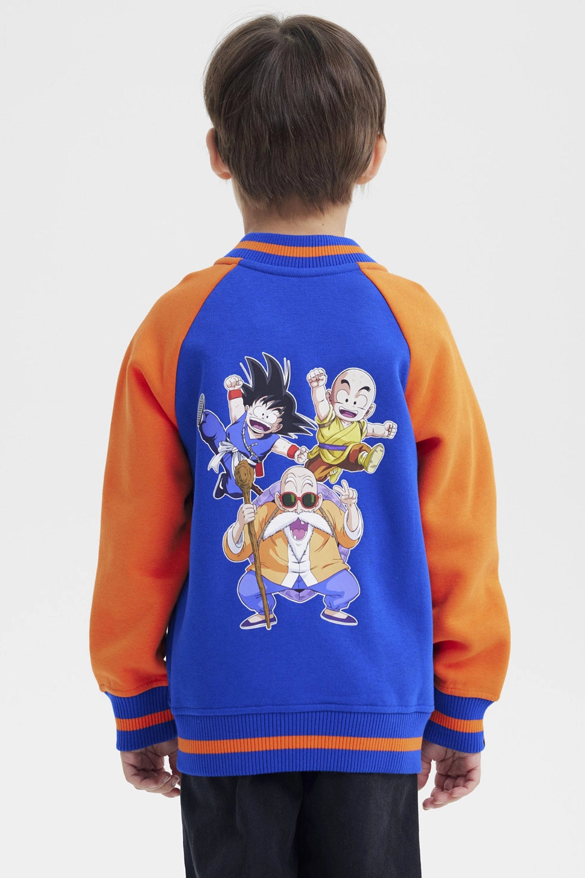 Polerón Dragon Ball Celeste Oscuro/Naranjo