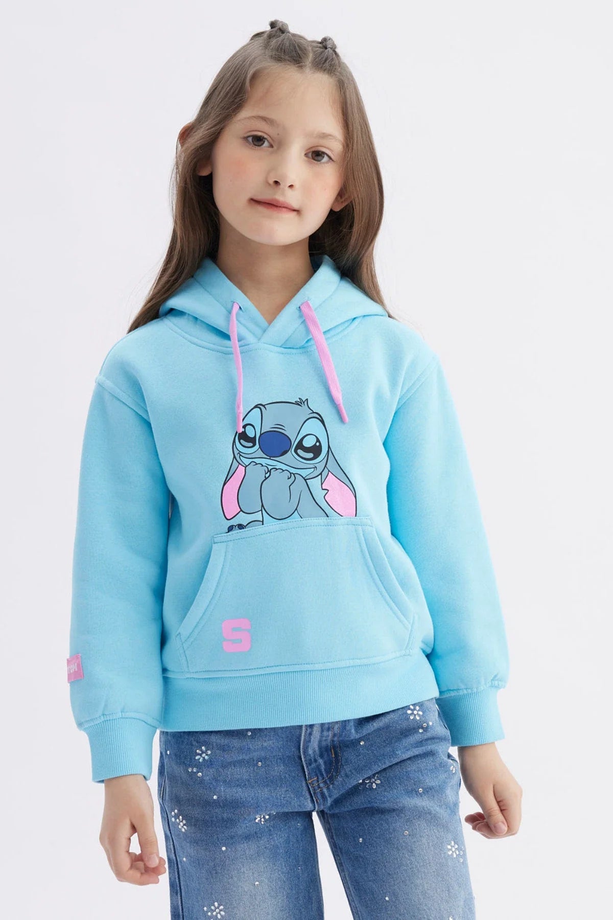 Polerón Stitch Celeste