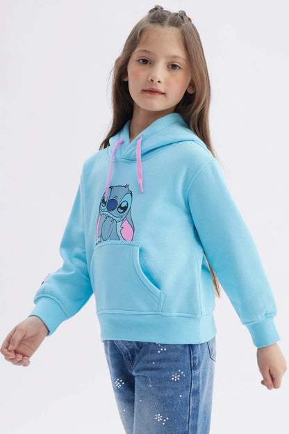 Polerón Stitch Celeste