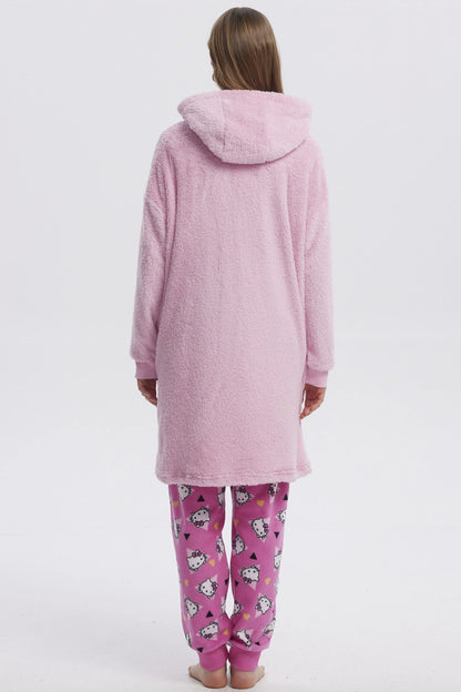Pijama Polerón Largo Hello Kitty Rosado