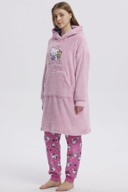Pijama Polerón Largo Hello Kitty Rosado