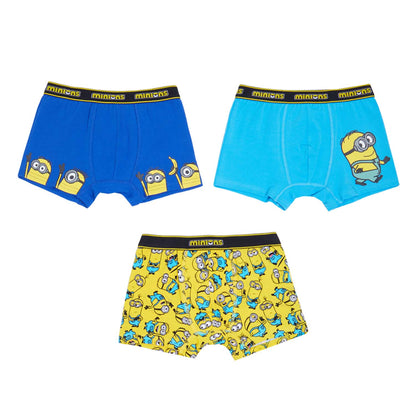 Bóxer Tripack Minions Azul