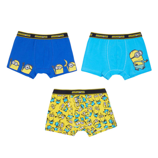 Bóxer Tripack Minions Azul