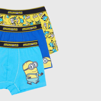 Bóxer Tripack Minions Azul