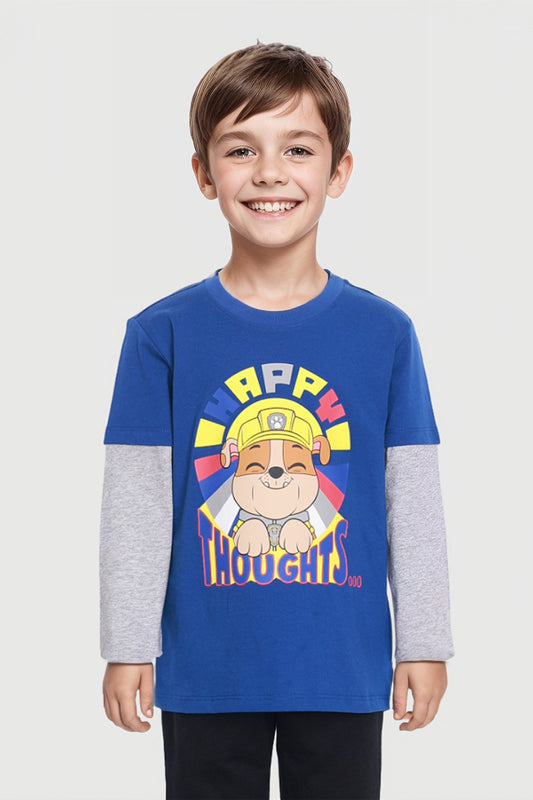 Polera Paw Patrol Rubble Azul
