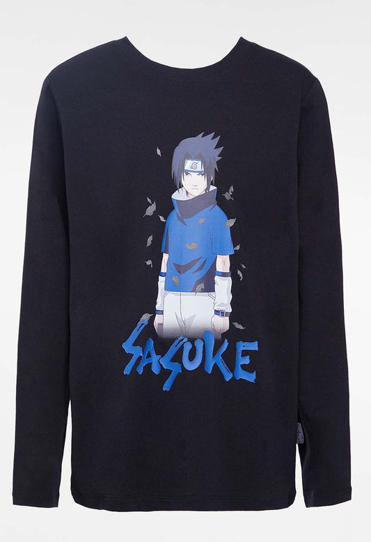 Polera Naruto Print Negro