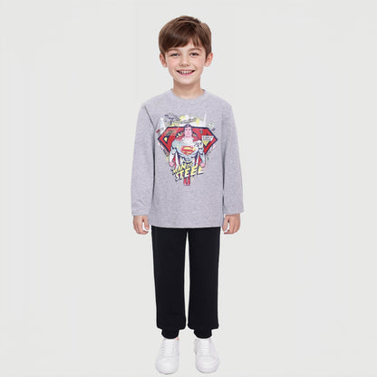Polera Superman Gris Melange