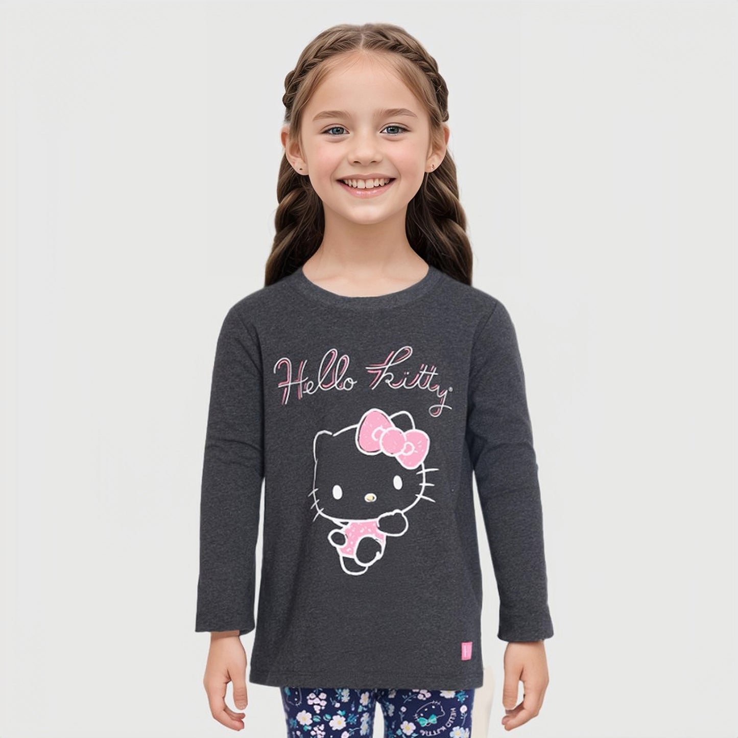 Polera Hello Kitty Gris