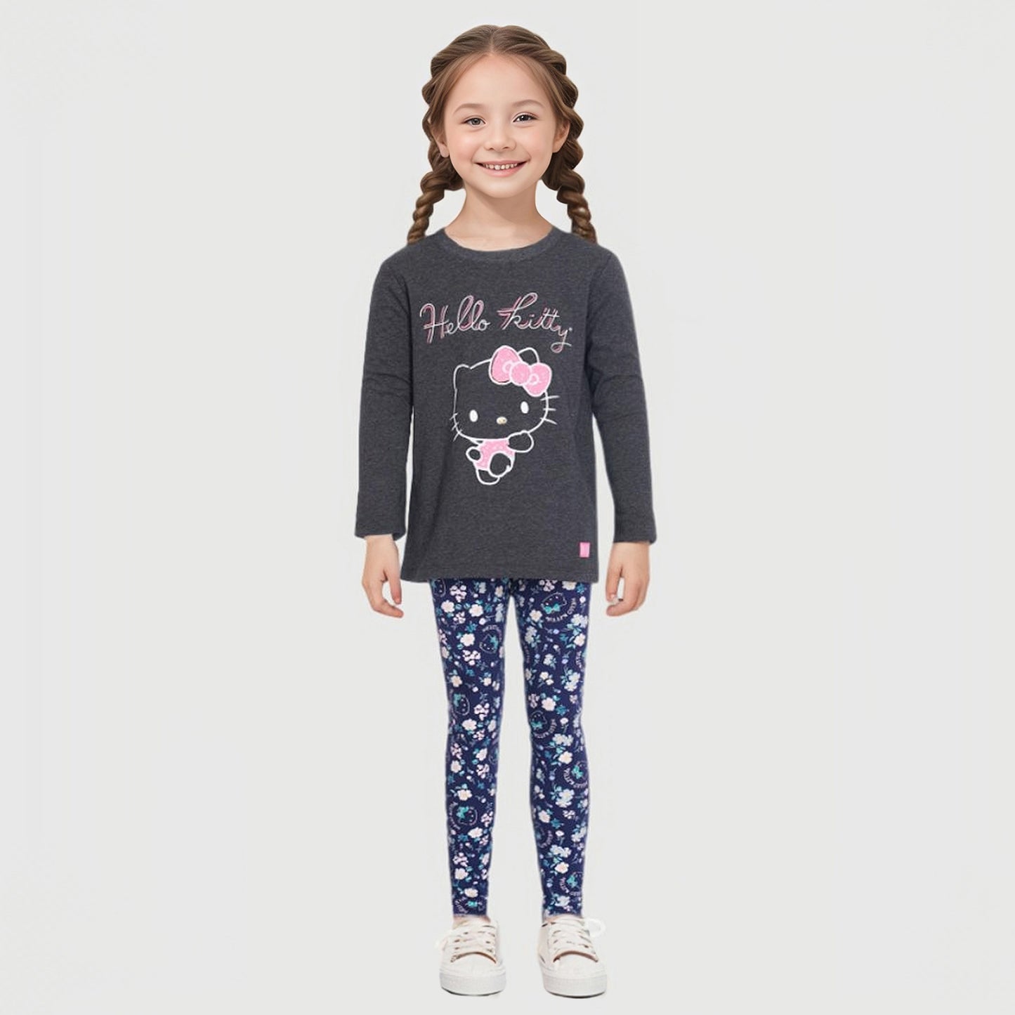 Polera Hello Kitty Gris