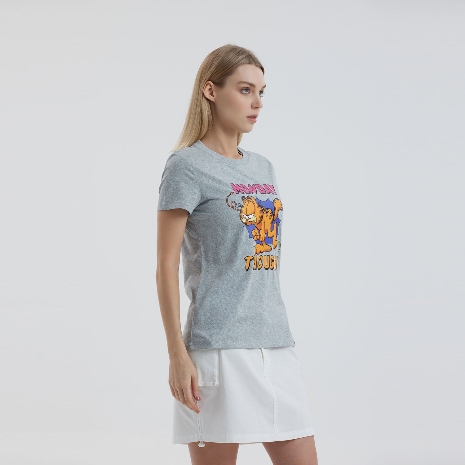 Polera Garfield Gris Melange