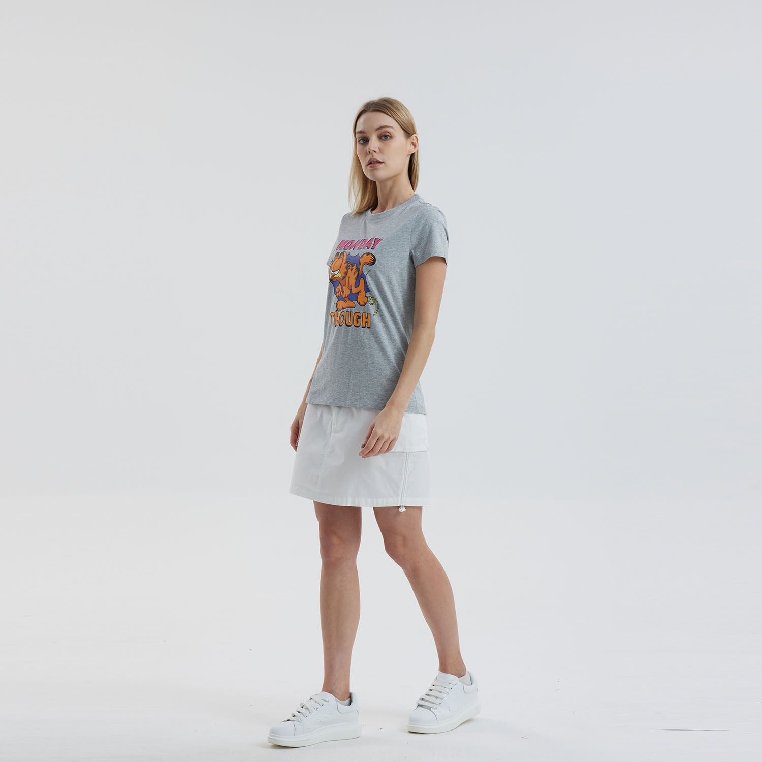 Polera Garfield Gris Melange