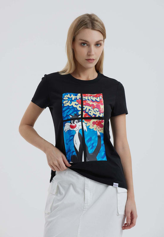 Polera Looney Tunes Negro/Verde