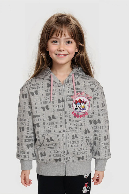 Polerón Minnie Mouse Y Daysi Gris