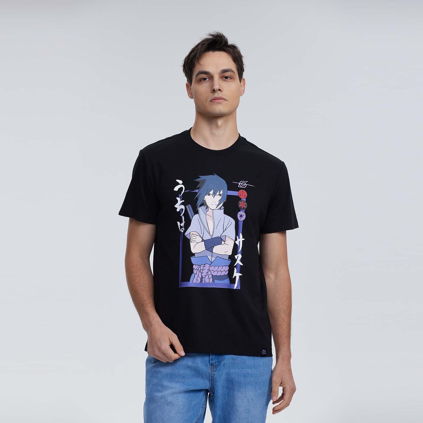 Polera Naruto Sasuke Negro