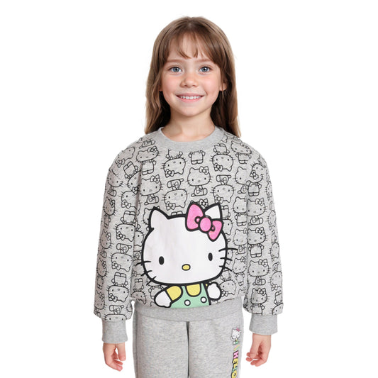 Polerón Hello Kitty Gris