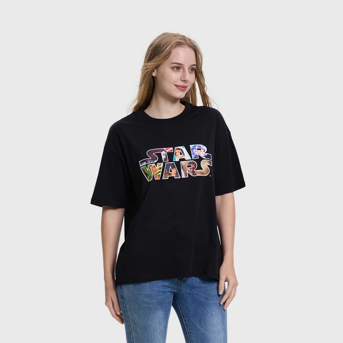 Polera Oversized Star Wars Negro