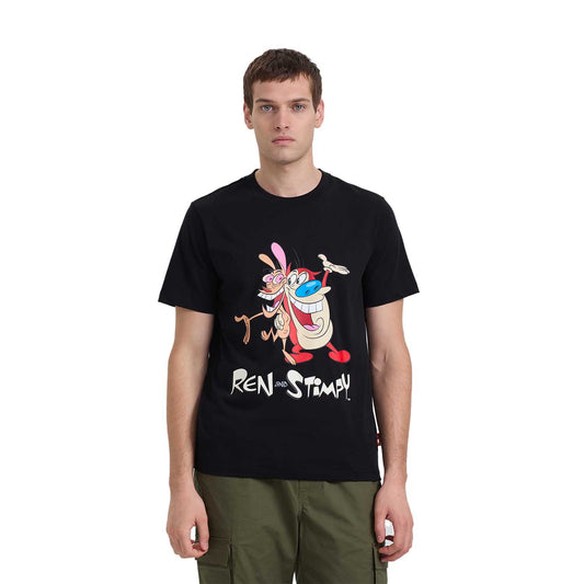 Polera Ren & Stimpy Negra