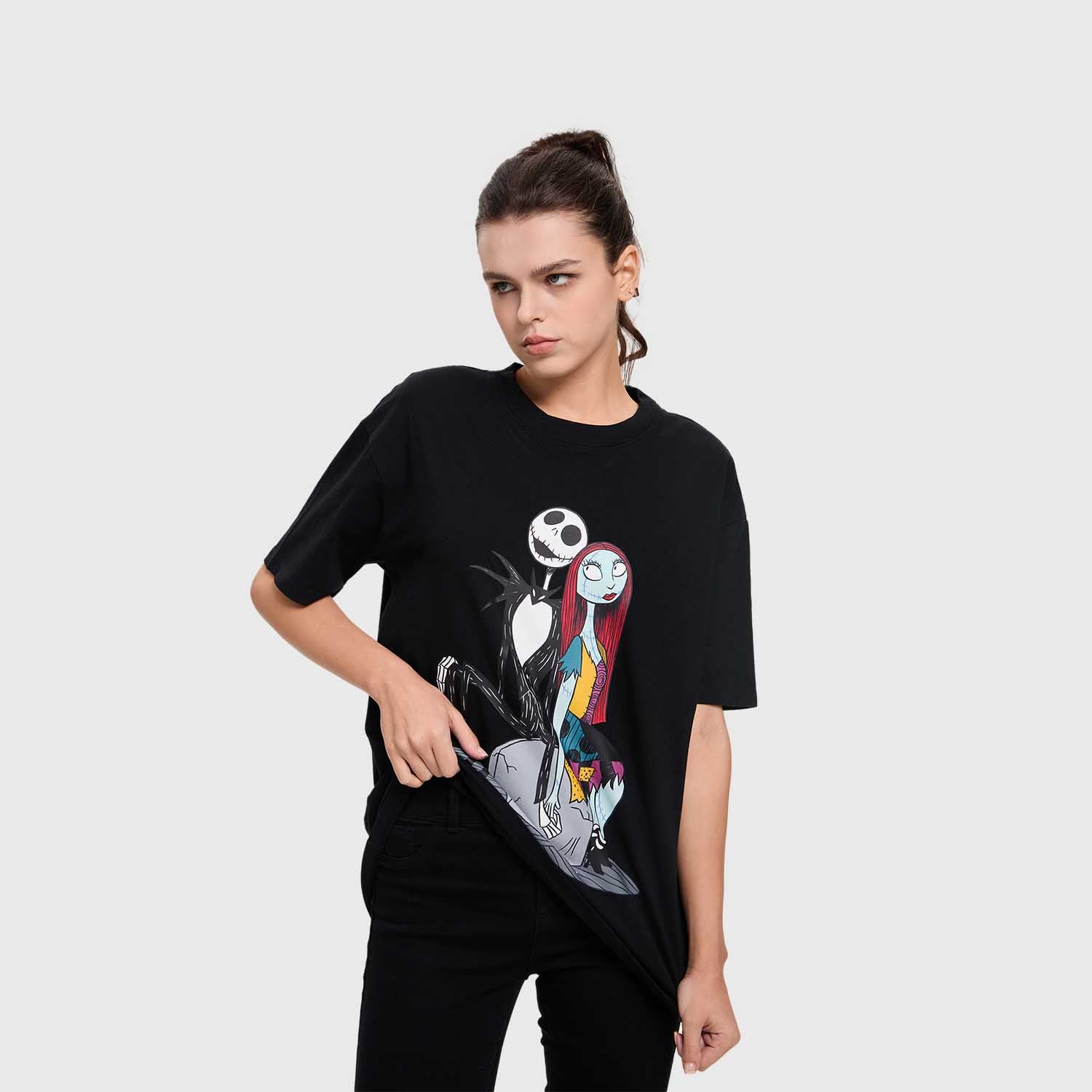 Polera Mujer El Extraño Mundo De Jack Negro