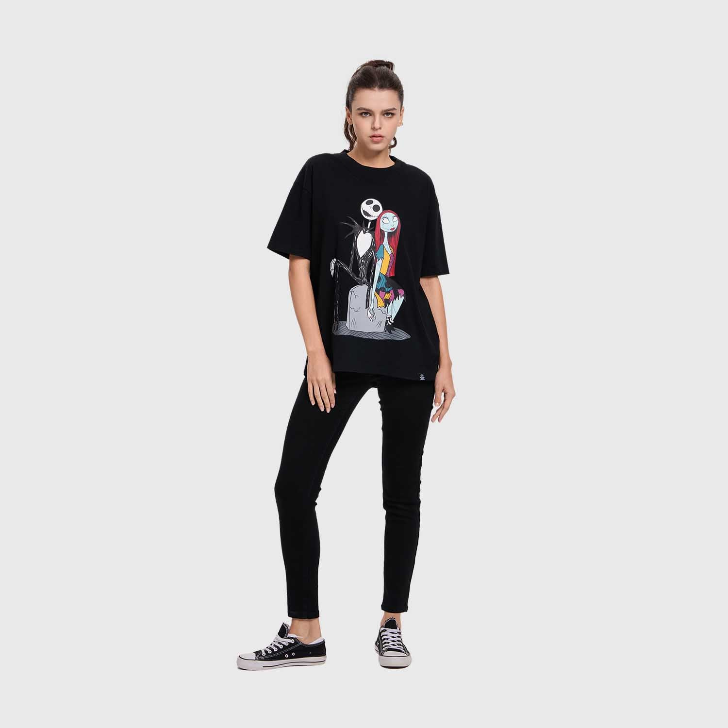 Polera Mujer El Extraño Mundo De Jack Negro