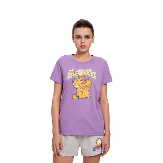 Pijama Mujer Garfield Morado