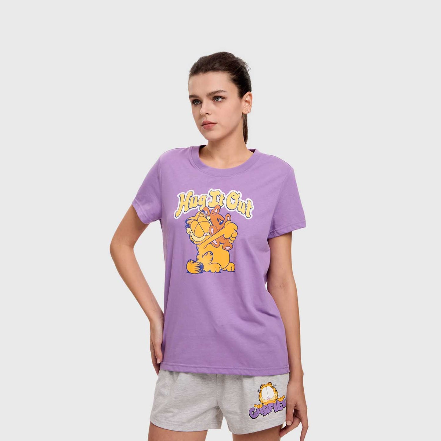 Pijama Mujer Garfield Morado