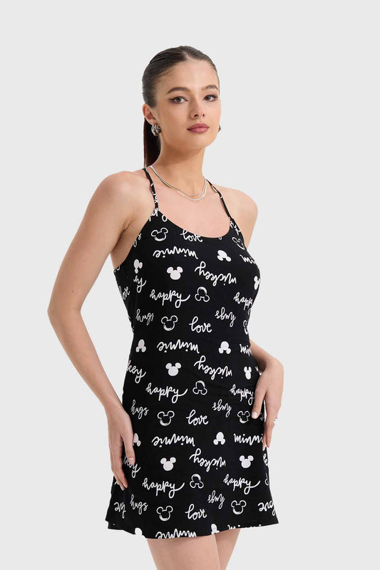 Vestido Mickey Y Sus Amigos Negro