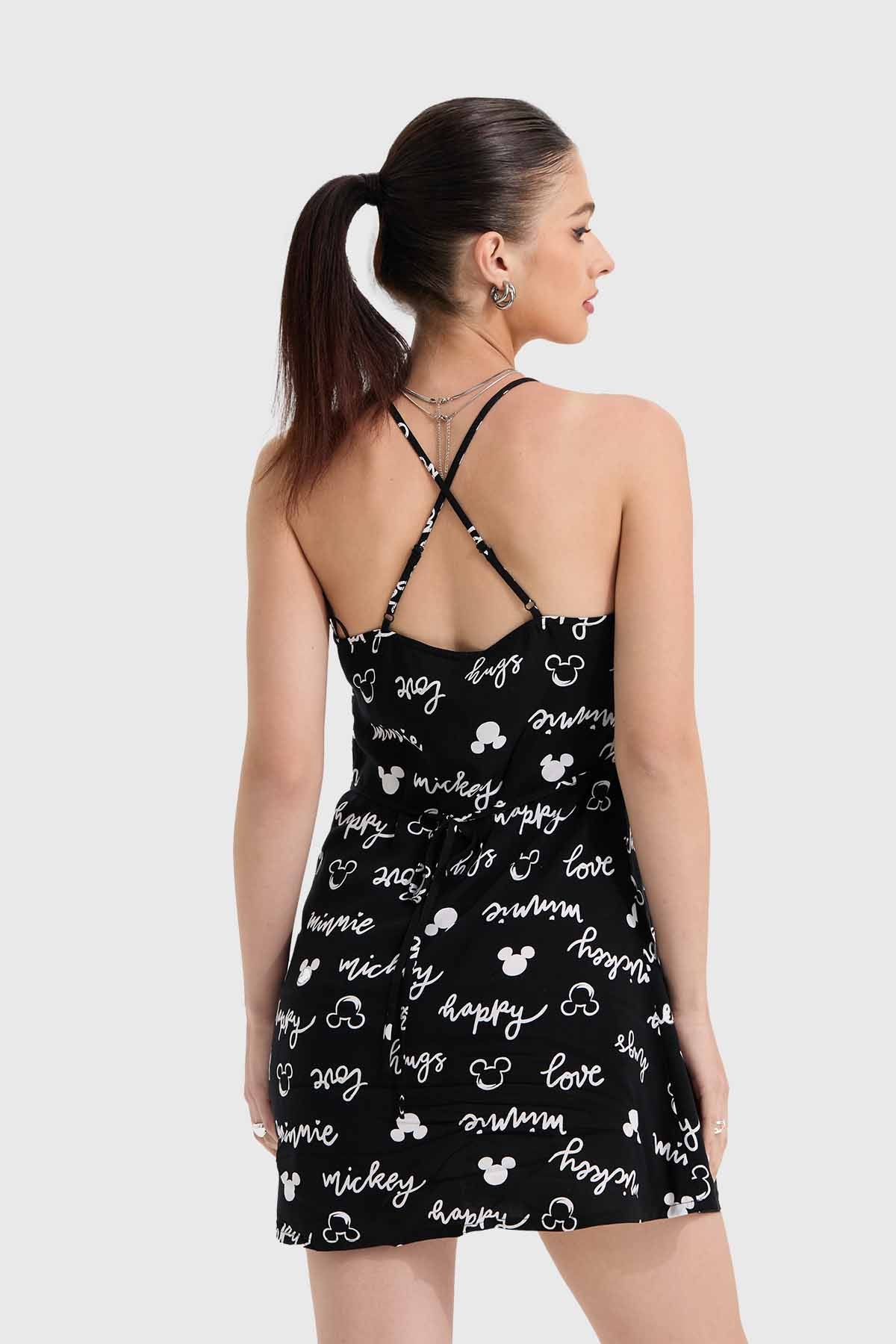 Vestido Mickey Y Sus Amigos Negro