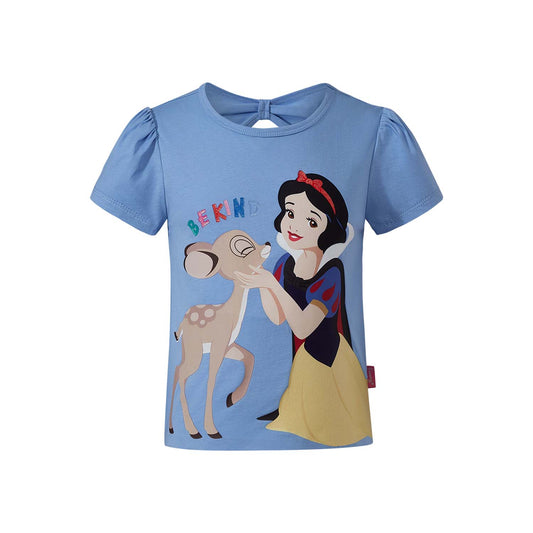 Polera Blanca Nieves Celeste