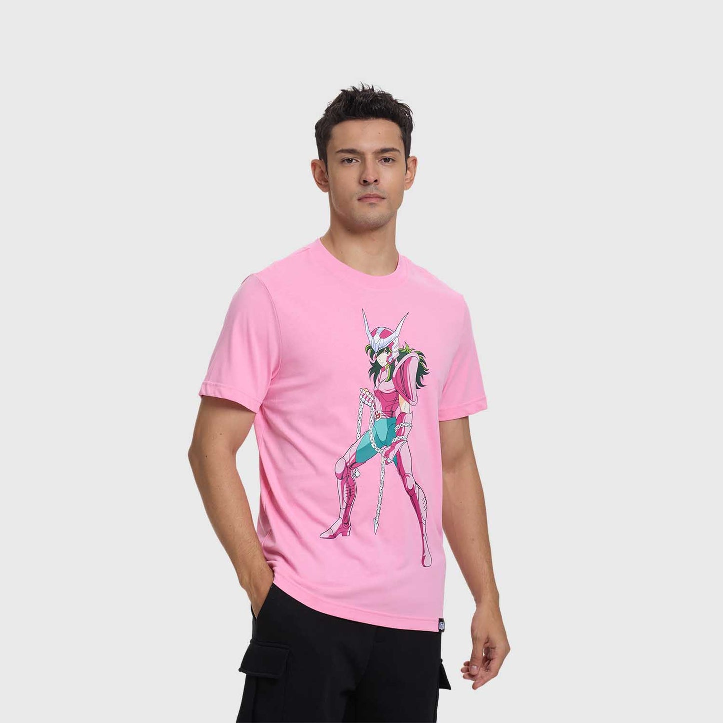 Polera Hombre Caballeros Del Zodiaco Rosado