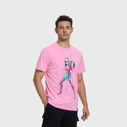 Polera Hombre Caballeros Del Zodiaco Rosado
