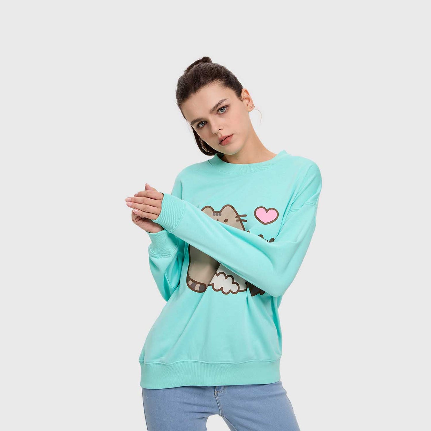 Polerón Mujer Pusheen Verde Menta