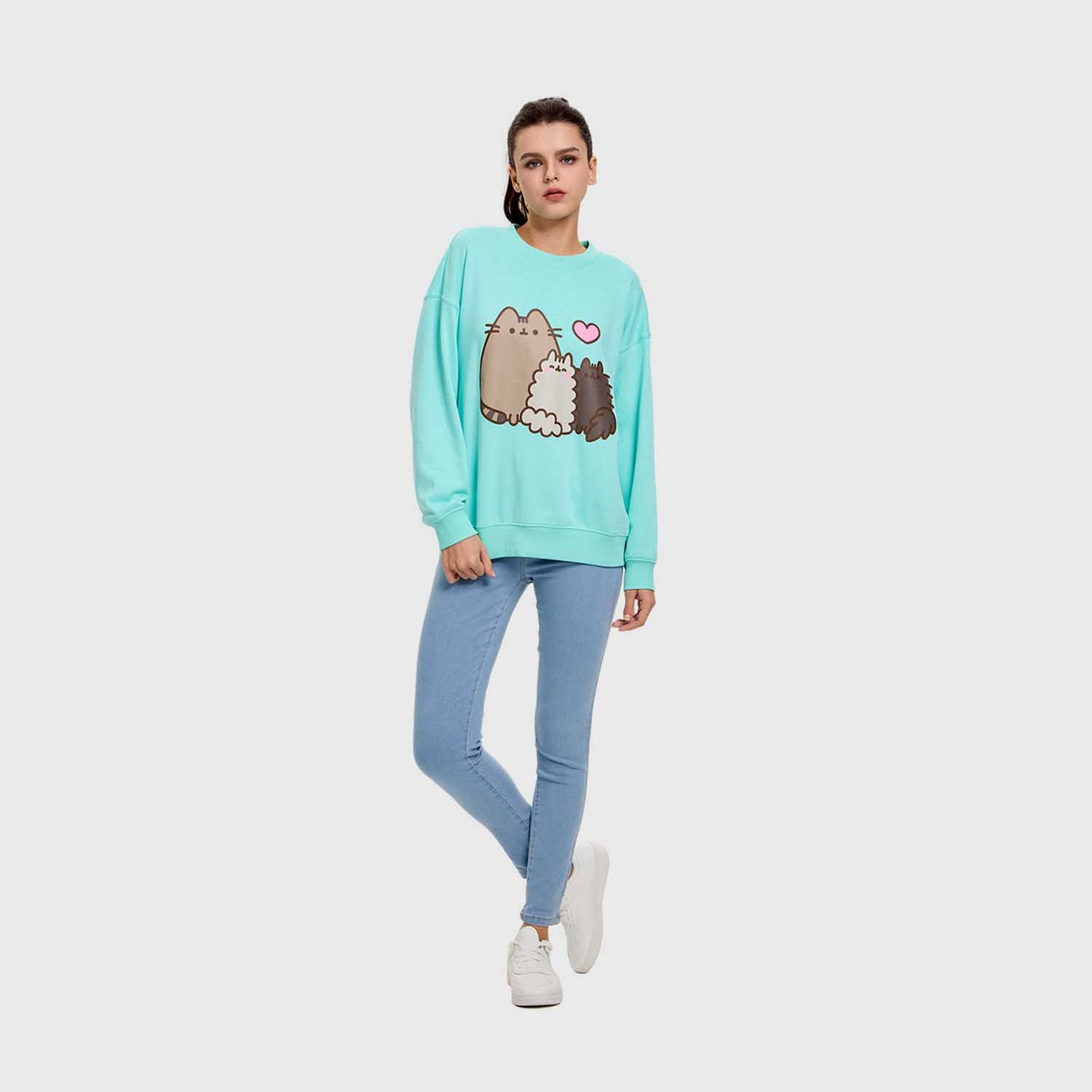 Polerón Mujer Pusheen Verde Menta