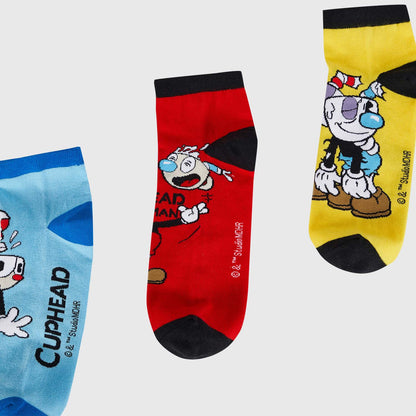 Calceta Deportiva Niña Cuphead Rojo