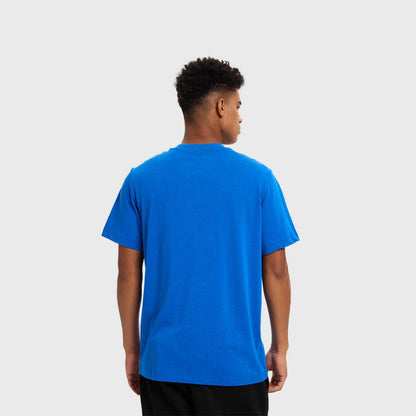 Polera azul vibrante de Ravenclaw con un escudo que presenta un águila en vuelo, símbolo de sabiduría y creatividad, ideal para los fans de Harry Potter.