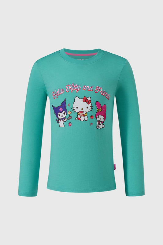 Polera Niña Hello Kitty Verde