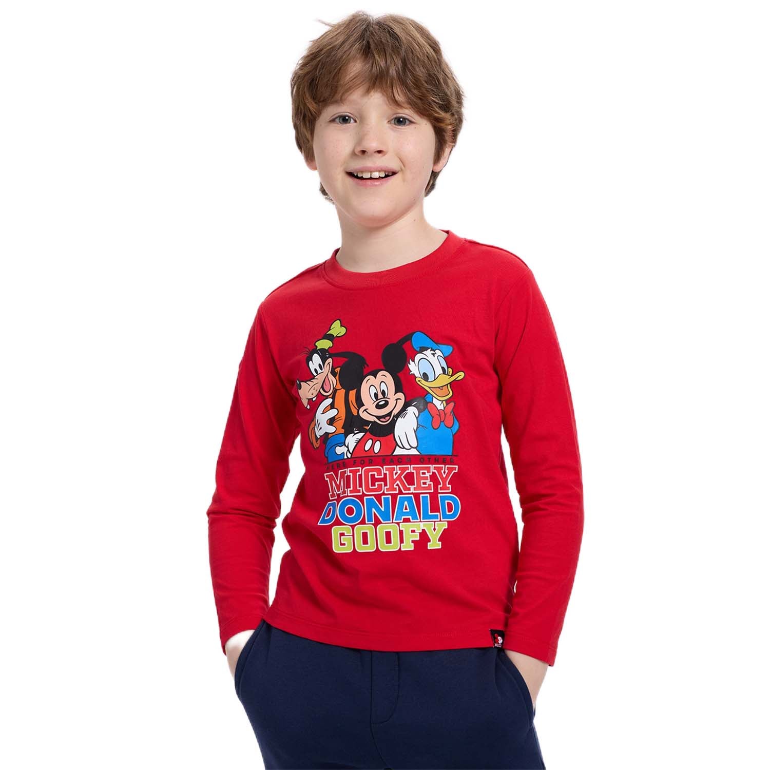 Polera Niño Mickey Y Sus Amigos Rojo I
