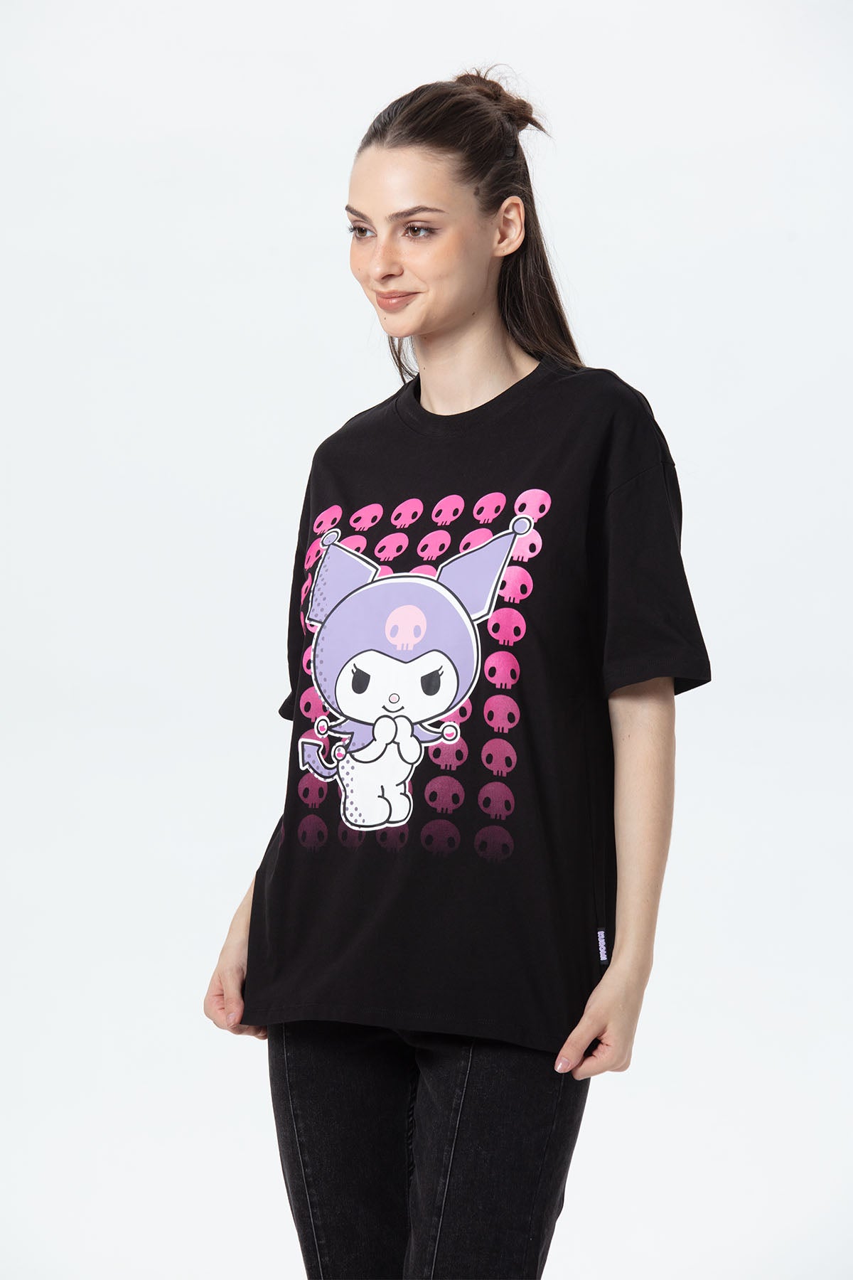 Polera Kuromi Oversize Negra