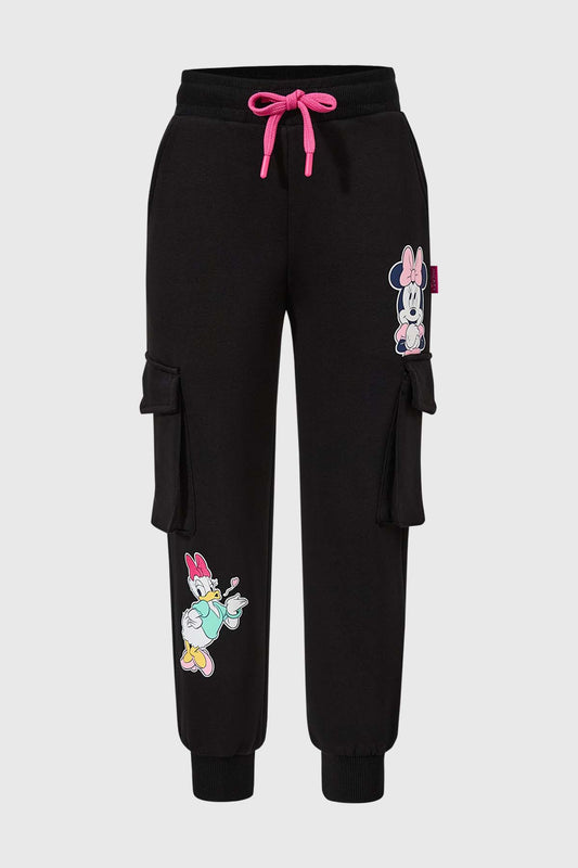 Pantalón Buzo Minnie y Daisy Negro