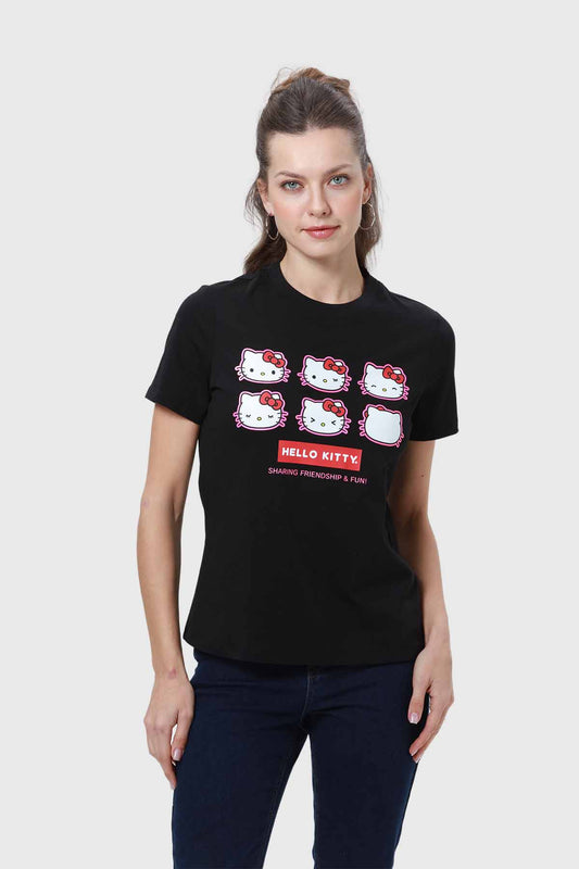 Polera Hello Kitty Negra