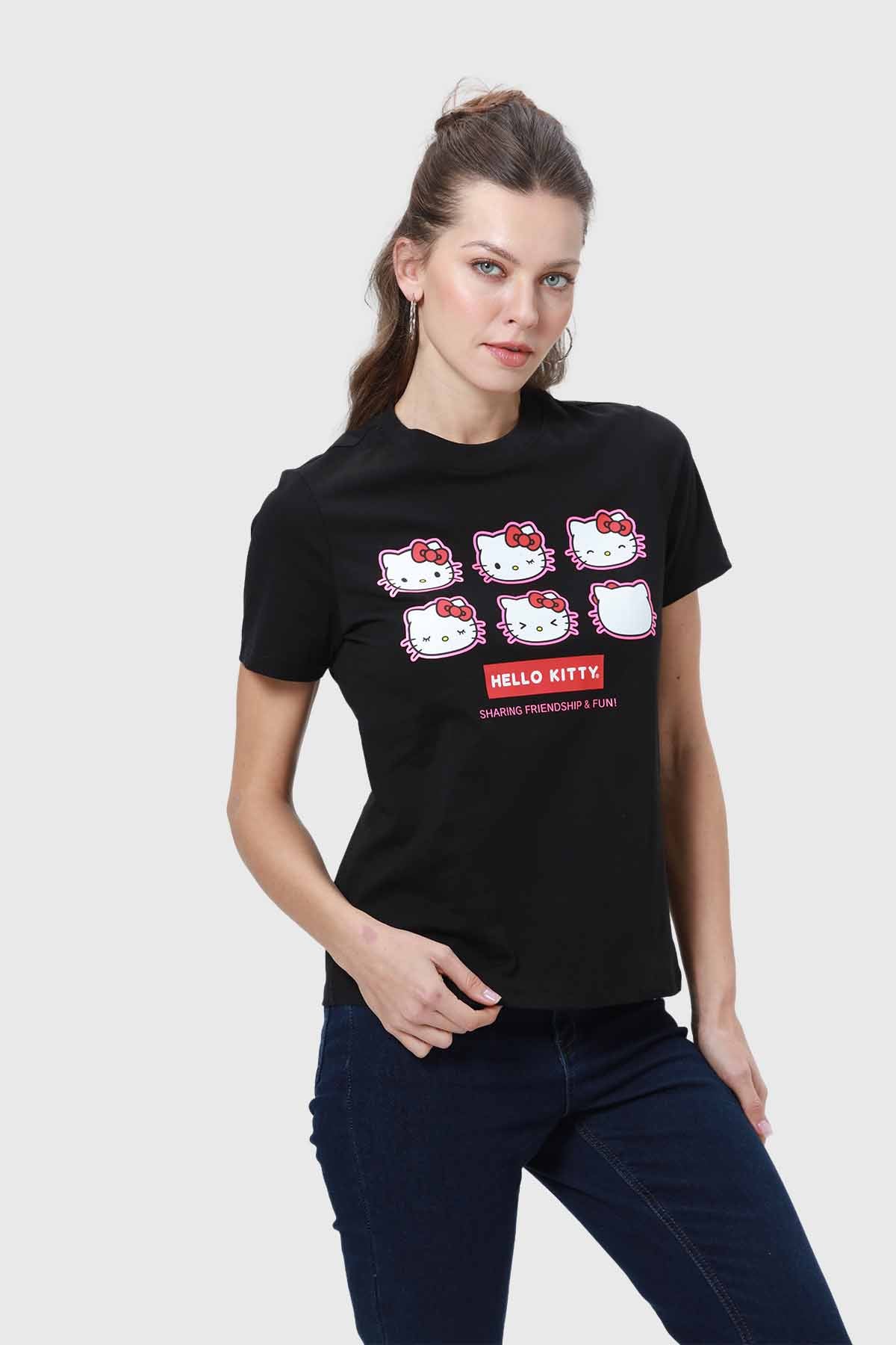 Polera Hello Kitty Negra