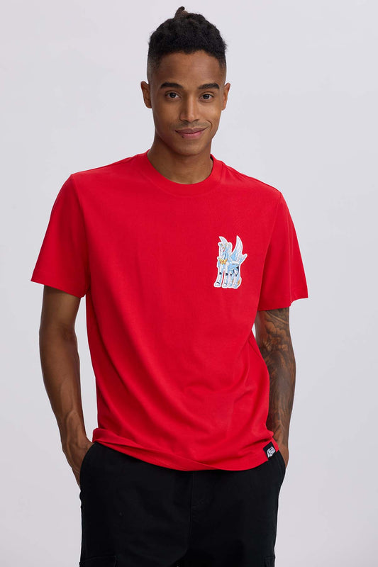 Polera Hombre Caballeros Del Zodiaco - Seiya Rojo