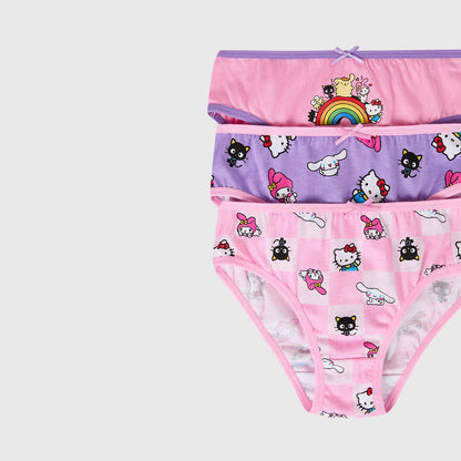 Calzón Tripack Hello Kitty Rosado